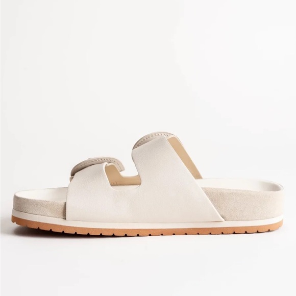 Vince Shoes Vince Women Glyn Slide Sandal Leather Suede Platform